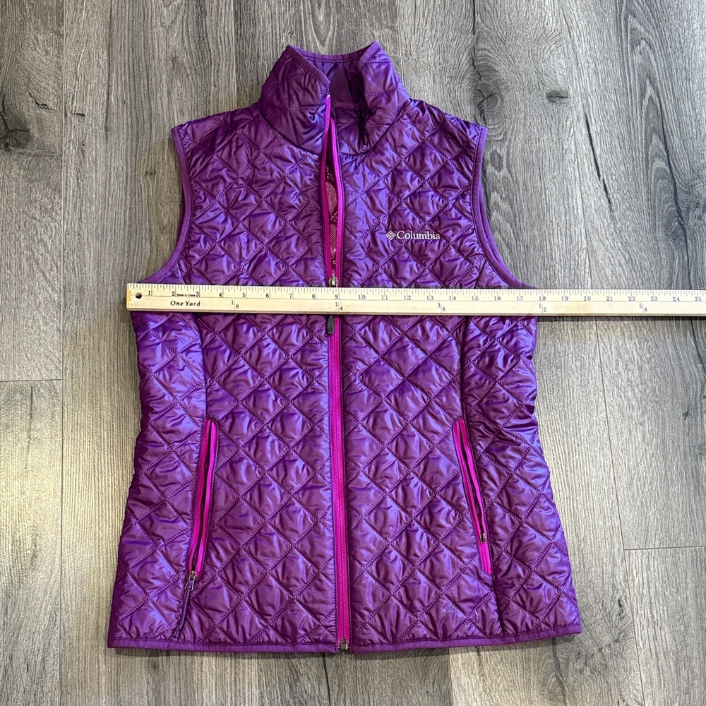 Columbia Violet Purple Quilted Omni heat vest Athletic Running Chic Playful - Picture 5 of 6